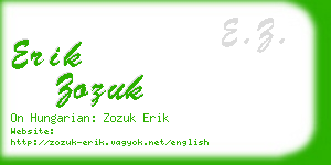 erik zozuk business card